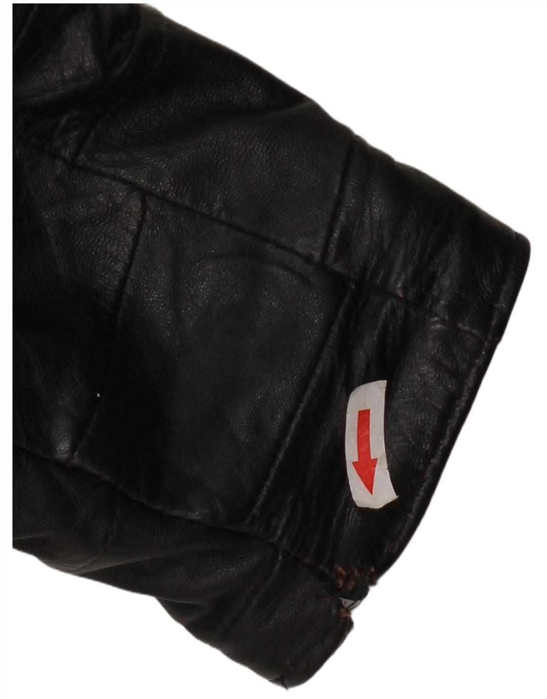 Jachetă Bomber din piele vintage pentru femei UK 12 Piele neagră medie