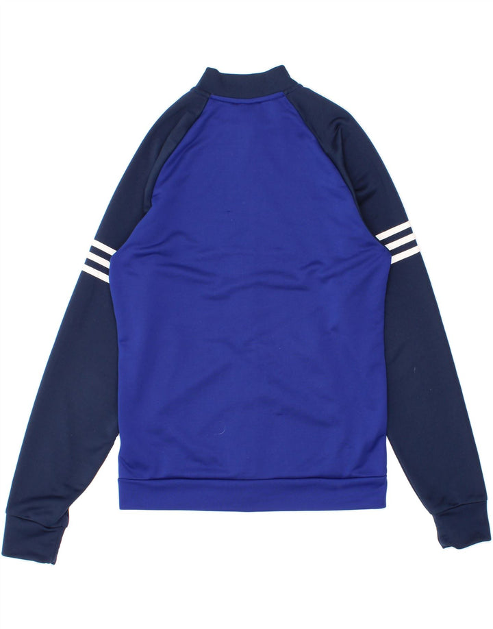 ADIDAS Mens Tracksuit Top Jacket Small Navy Blue Colourblock Vintage Adidas and Second-Hand Adidas from Messina Hembry 