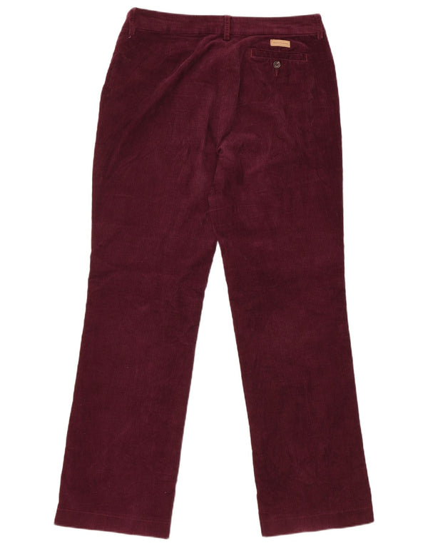 Pantaloni din velur pentru femei Henry Cottons IT 44 Medium W32 L30 Burgundy