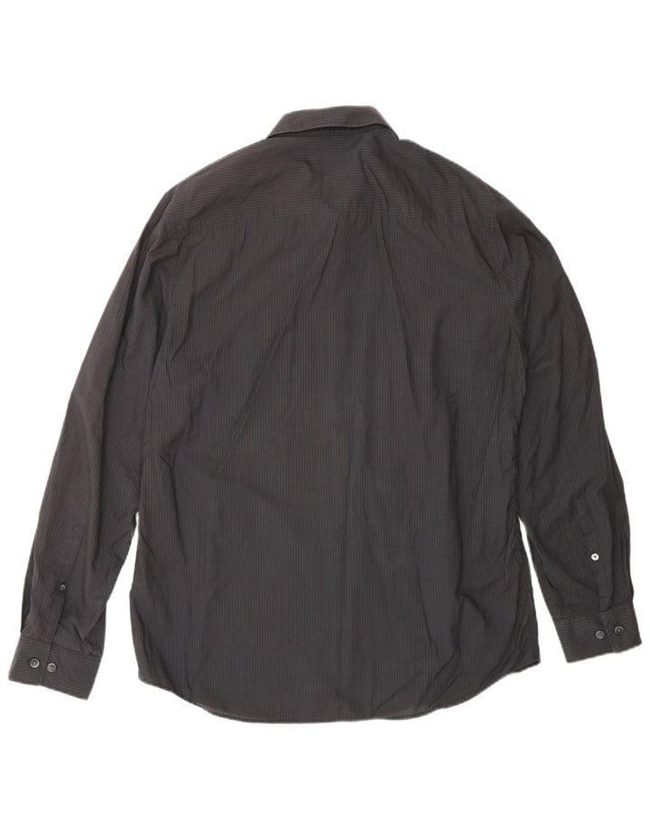 Cămașă pentru bărbați CALVIN KLEIN, bumbac cu dungi negre medii