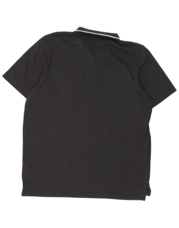 Tricou polo pentru bărbați Adidas, mare, negru, bumbac