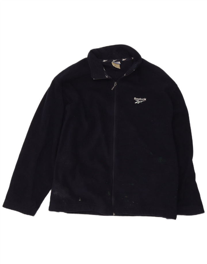 Jachetă pentru bărbați Reebok Fleece UK 40, mare, albastru, poliester