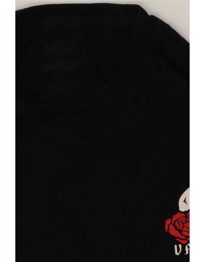 Tricou grafic Vans pentru bărbați Top mare din bumbac negru
