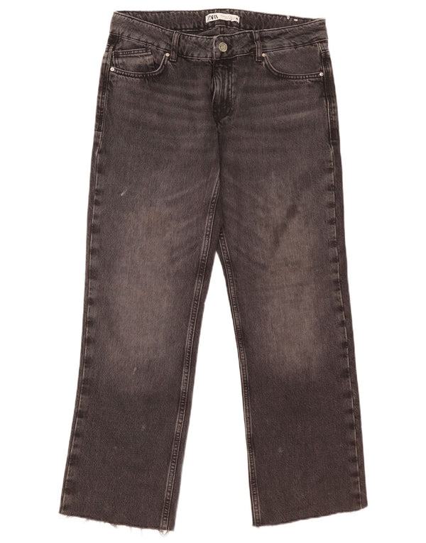Blugi drepti pentru femei Zara EU 36 XS W26 L29 Negri
