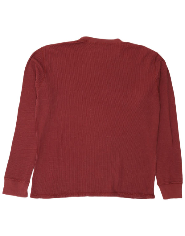 Bluză pentru bărbați Ralph Lauren cu mânecă lungă 2XL burgundy bumbac