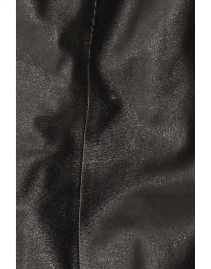 VINTAGE Mens Leather Jacket IT 42 XL Black Leather Vintage Vintage and Second-Hand Vintage from Messina Hembry 