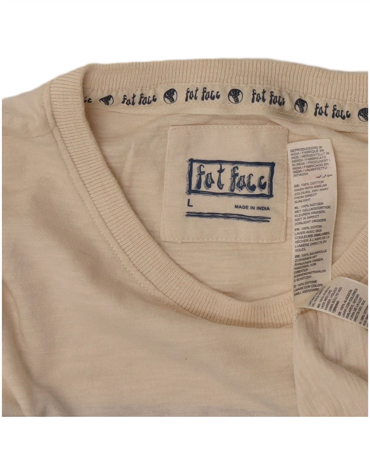 Tricou Bărbați Fat Face Top Mare Bej Colorblock Bumbac