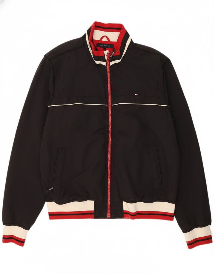 TOMMY HILFIGER Mens Bomber Jacket UK 42 XL Black Nylon