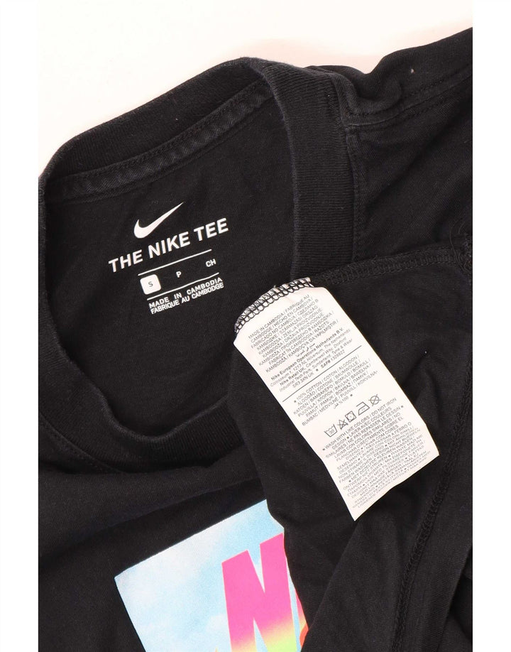Tricou grafic Nike pentru bărbați Top mic, negru, bumbac
