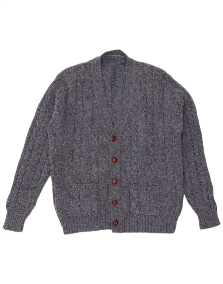 Pulover Cardigan Vintage pentru bărbați, albastru mediu, pete