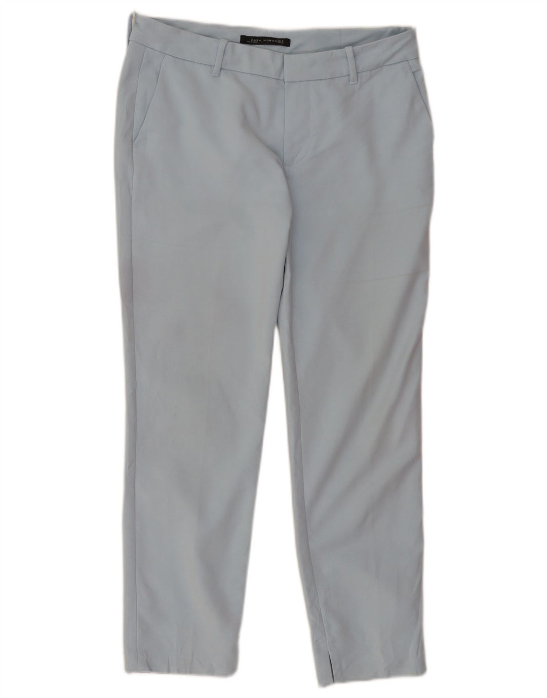 Pantaloni chino crop pentru femei Zara Mediu L30 L26 Albastru