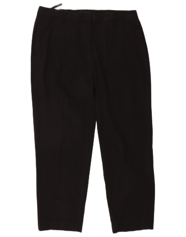 Pantaloni tăiați drepti pentru femei Marks & Spencer UK 16 Large W34 L26 Black
