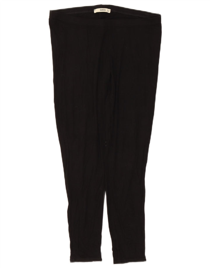 Leggings Oasis pentru femei UK 12 Medium Black Viscose