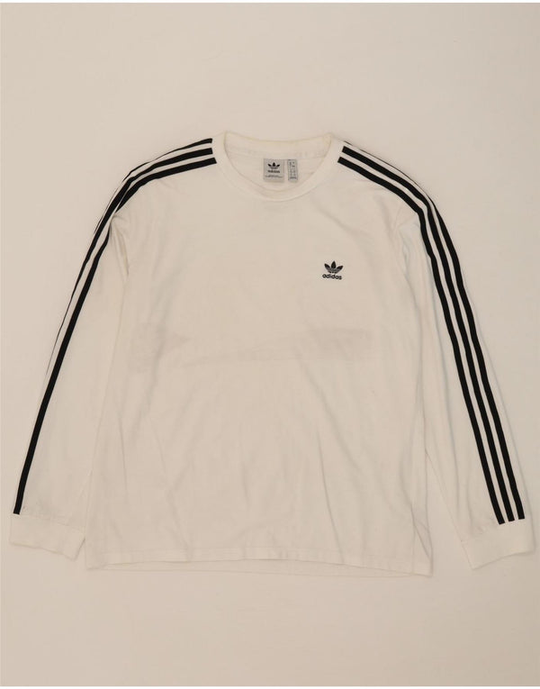 Adidas pentru femei Top cu mânecă lungă UK 20 2XL Bumbac alb