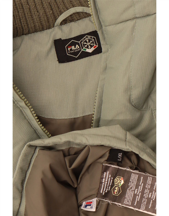 Jachetă căptușită pentru bărbați Fila UK 40 Poliester verde mare