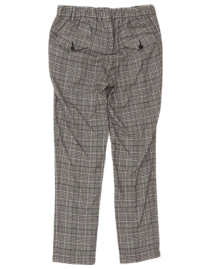 Alessandro Dell'Acqua Pantaloni de costum pentru femei IT 44 Medium W30 L29 Gri Check