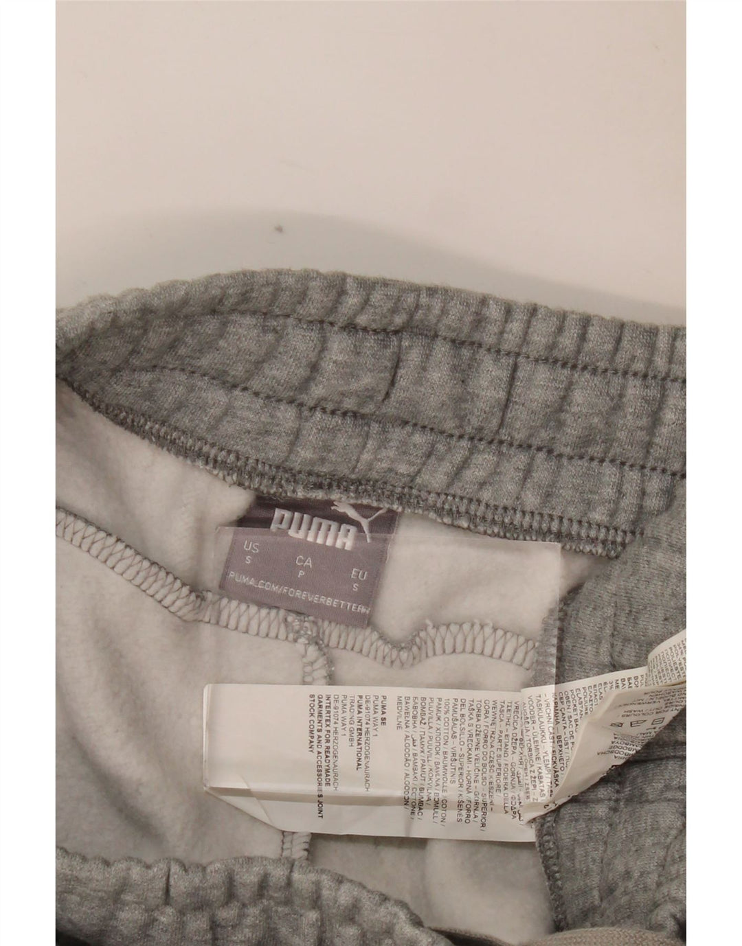 Pantaloni de trening PUMA pentru bărbați Joggeri mici, gri bumbac