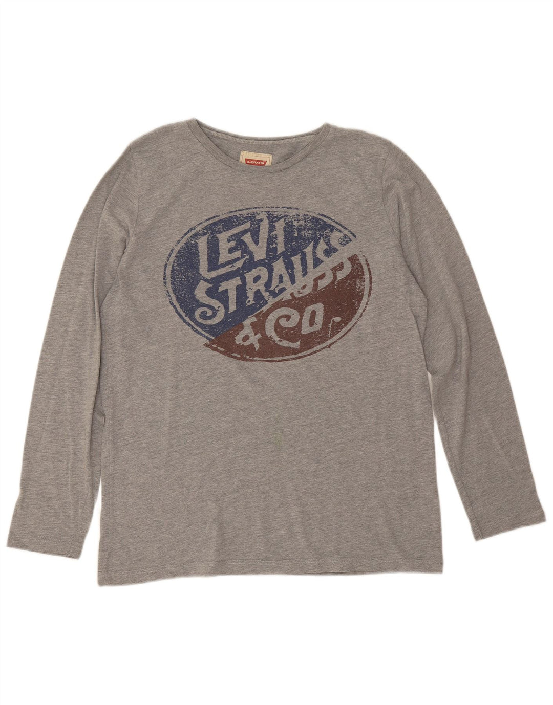 Bluză cu mânecă lungă Levi's pentru băieți, gri bumbac, 15-16 ani
