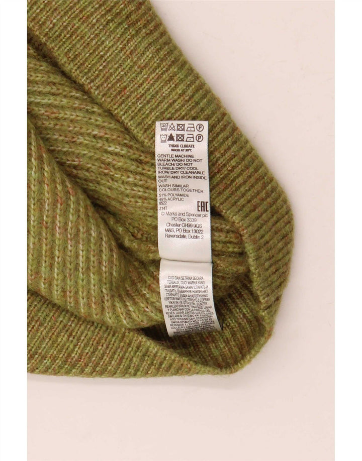 Marks & Spencer Vestă cu fermoar și gât pentru femei UK 14 Medium Khaki Flecked