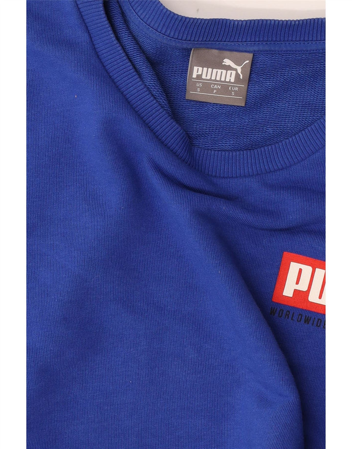 Pulover grafic pentru bărbați Puma, albastru mic