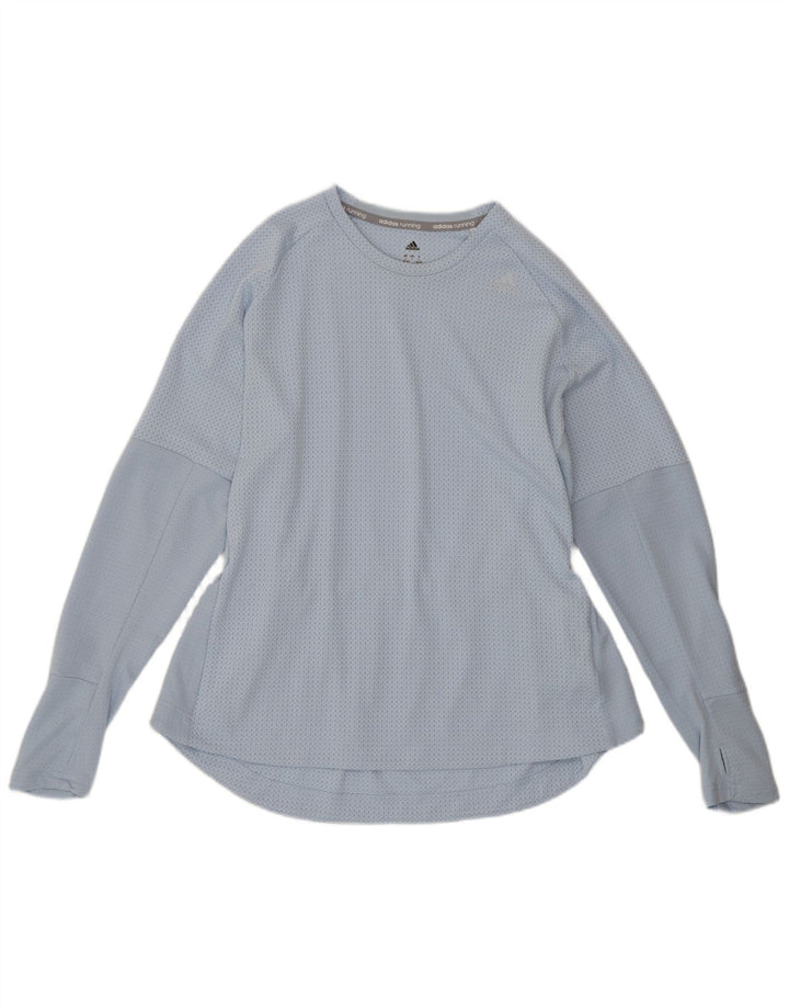 Top pentru femei Adidas cu mânecă lungă Marea Britanie 16/18, mare, albastru, poliester