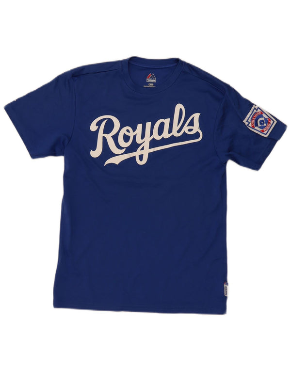 Tricou grafic Majestic Boys Top 13-14 ani Poliester albastru mare
