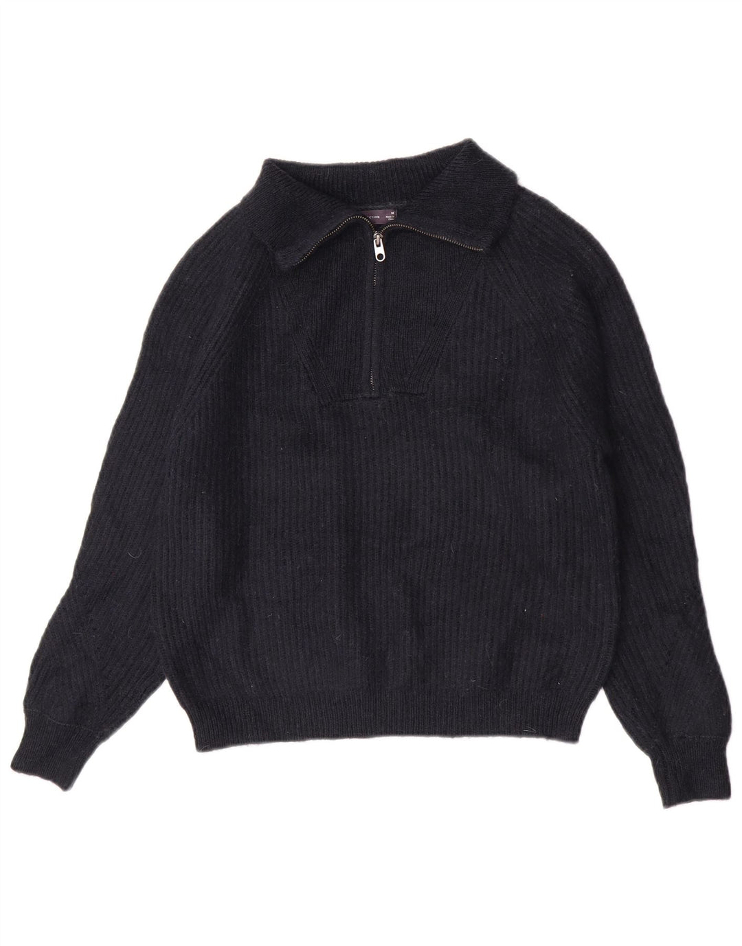 Pulover pentru femei Marks & Spencer, cu fermoar, cu gât, UK 14 Medium Bleumarin