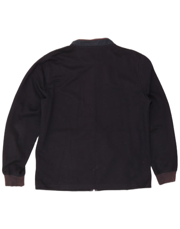 Jachetă de trening Massimo Dutti pentru bărbați, XL, albastru bleumarin, bumbac color bloc
