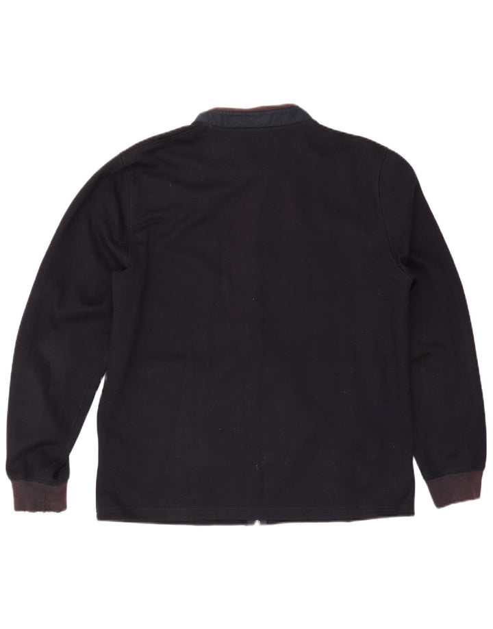 Jachetă de trening Massimo Dutti pentru bărbați, XL, albastru bleumarin, bumbac color bloc