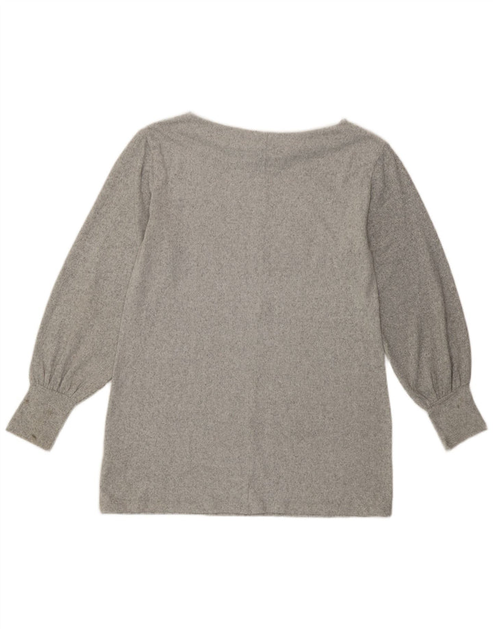 Marks & Spencer Top pentru femei cu mânecă lungă UK 12 Medium Gri Poliester
