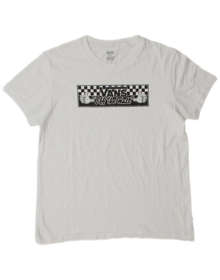 Tricou grafic Vans pentru femei Top UK 10 Small White