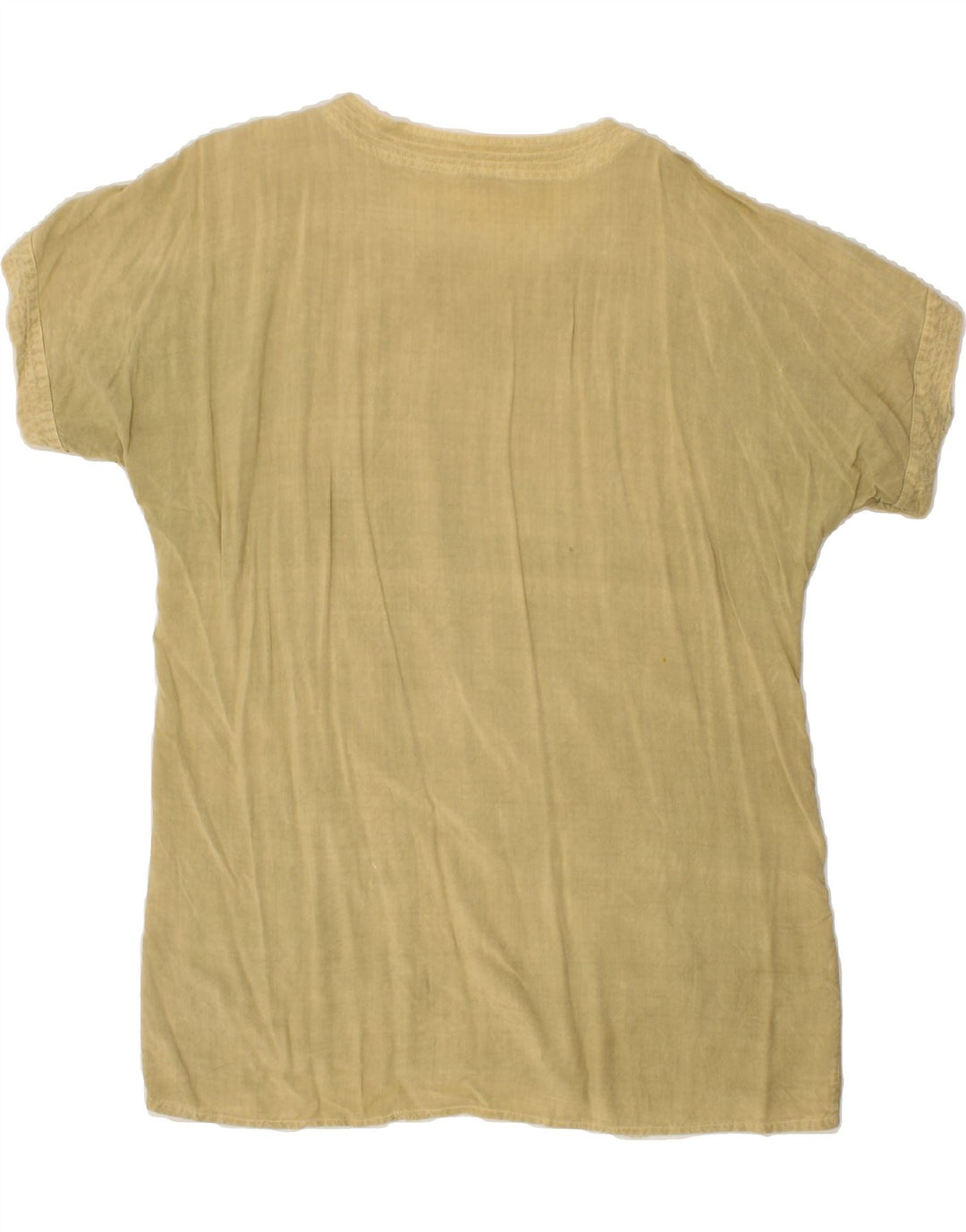 VINTAGE Womens Blouse Top UK 16 Large Beige Striped Vintage Vintage and Second-Hand Vintage from Messina Hembry 