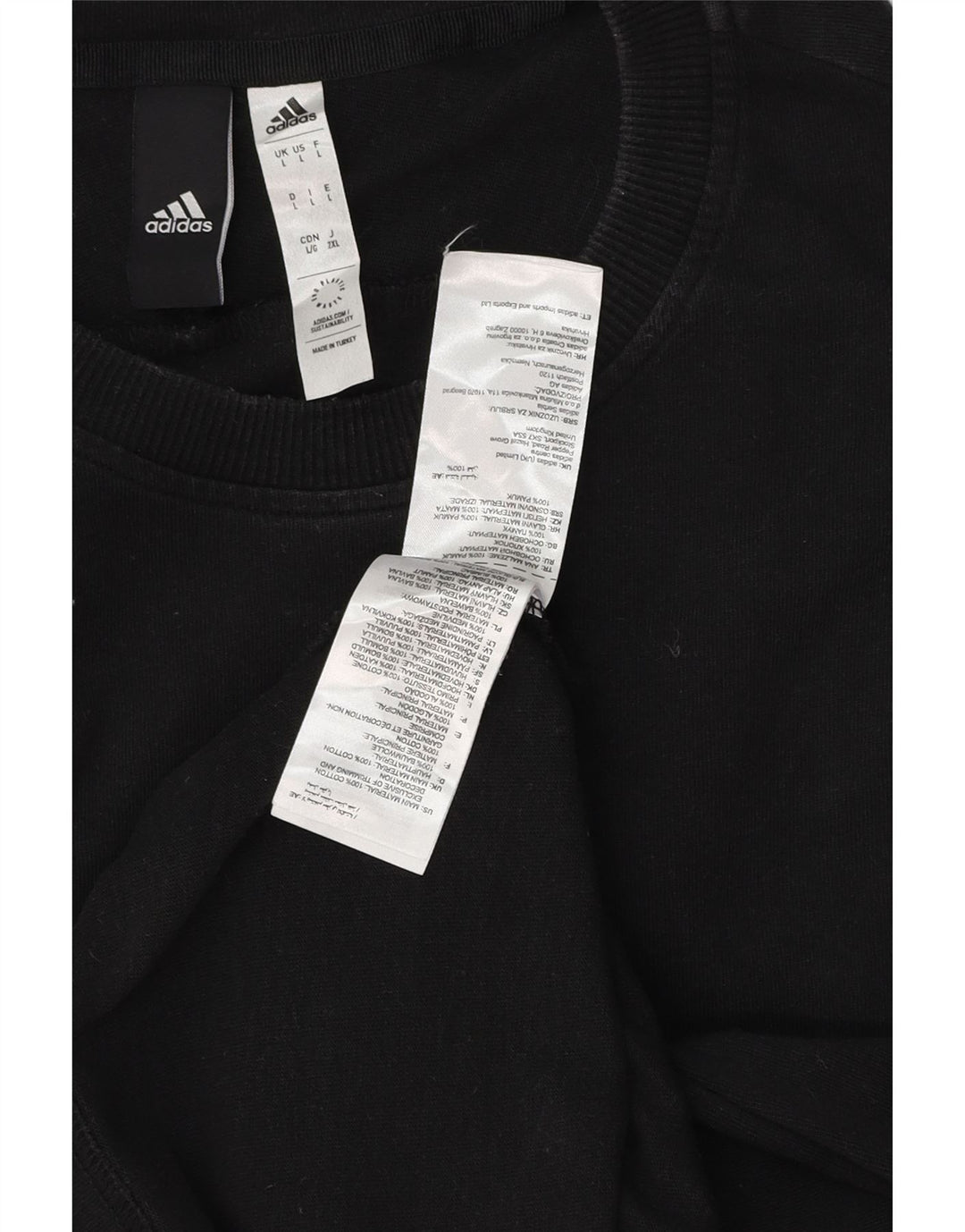 Tricou pentru bărbați ADIDAS Top mare din bumbac negru