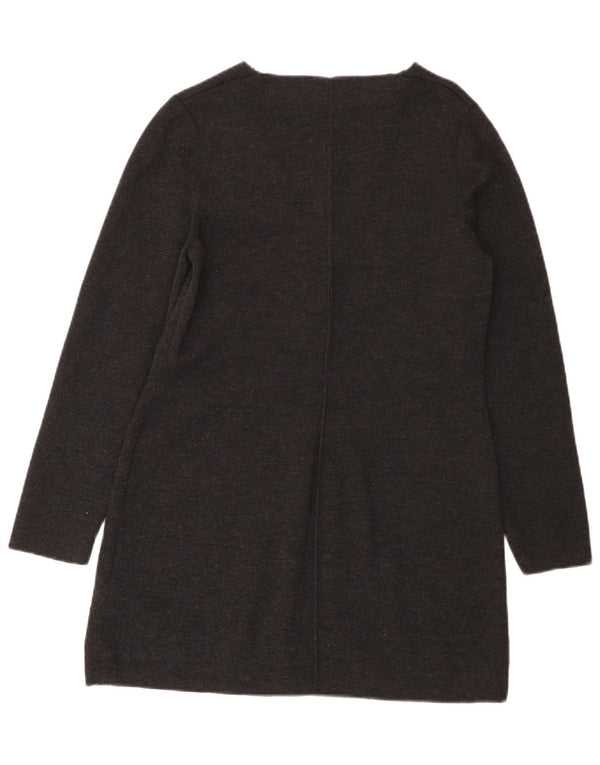 Luisa Spagnoli Pulover cardigan cu paragate pentru femei UK 14 mare gri