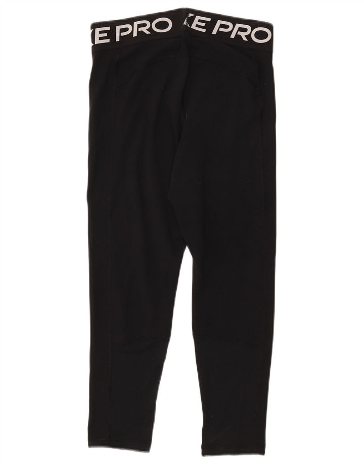 Leggings NIKE Dri Fit Graphic Capri pentru femei UK 12 Poliester mediu negru