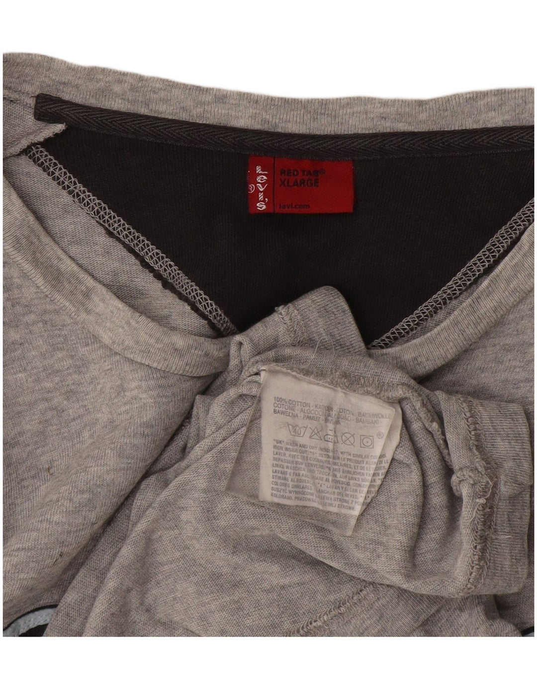 Bluză cu mânecă lungă Levi's pentru bărbați, gri bumbac