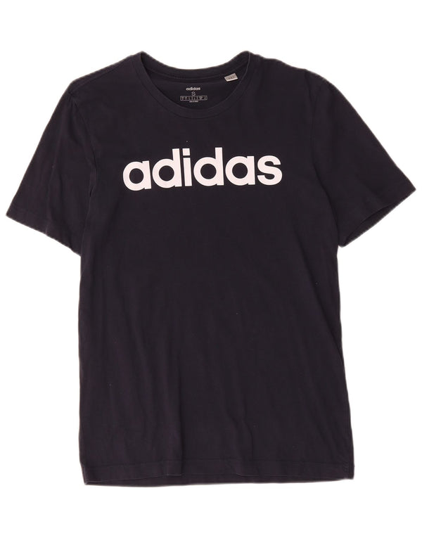 Tricou grafic pentru bărbați Adidas Top mic din bumbac bleumarin