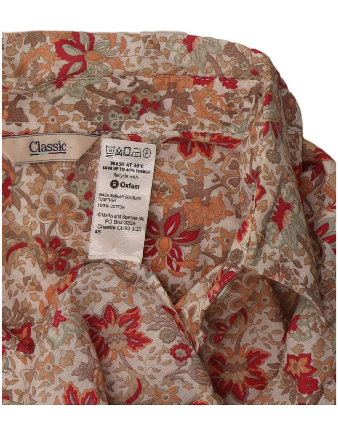 Cămașă pentru femei Marks & Spencer UK 14, mare, multicoloră, din bumbac floral