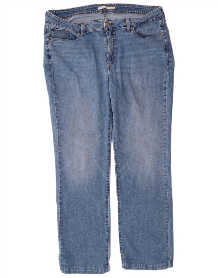LEVI'S Blugi drepti pentru femei 414 Classic Fit US 20 3XL W40 L30 Bumbac albastru