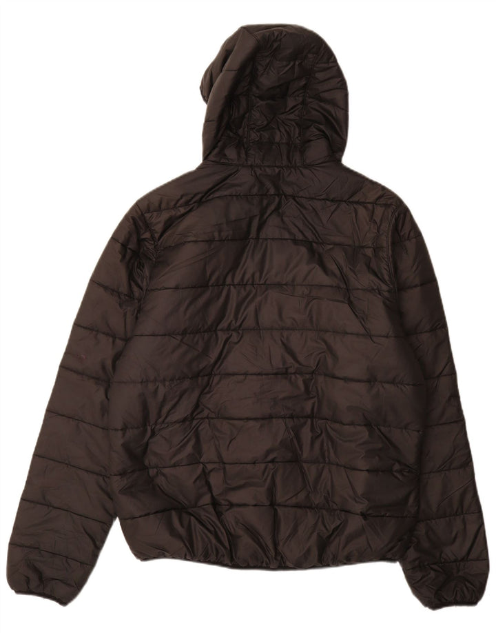 JACK WOLFSKIN Jachetă căptușită cu glugă pentru bărbați UK 34 Poliester negru mic