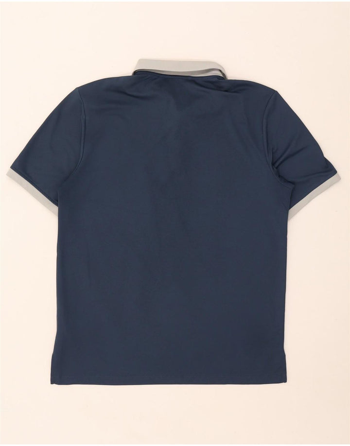 Tricou polo ADIDAS rugby pentru bărbați, poliester mediu albastru bleumarin