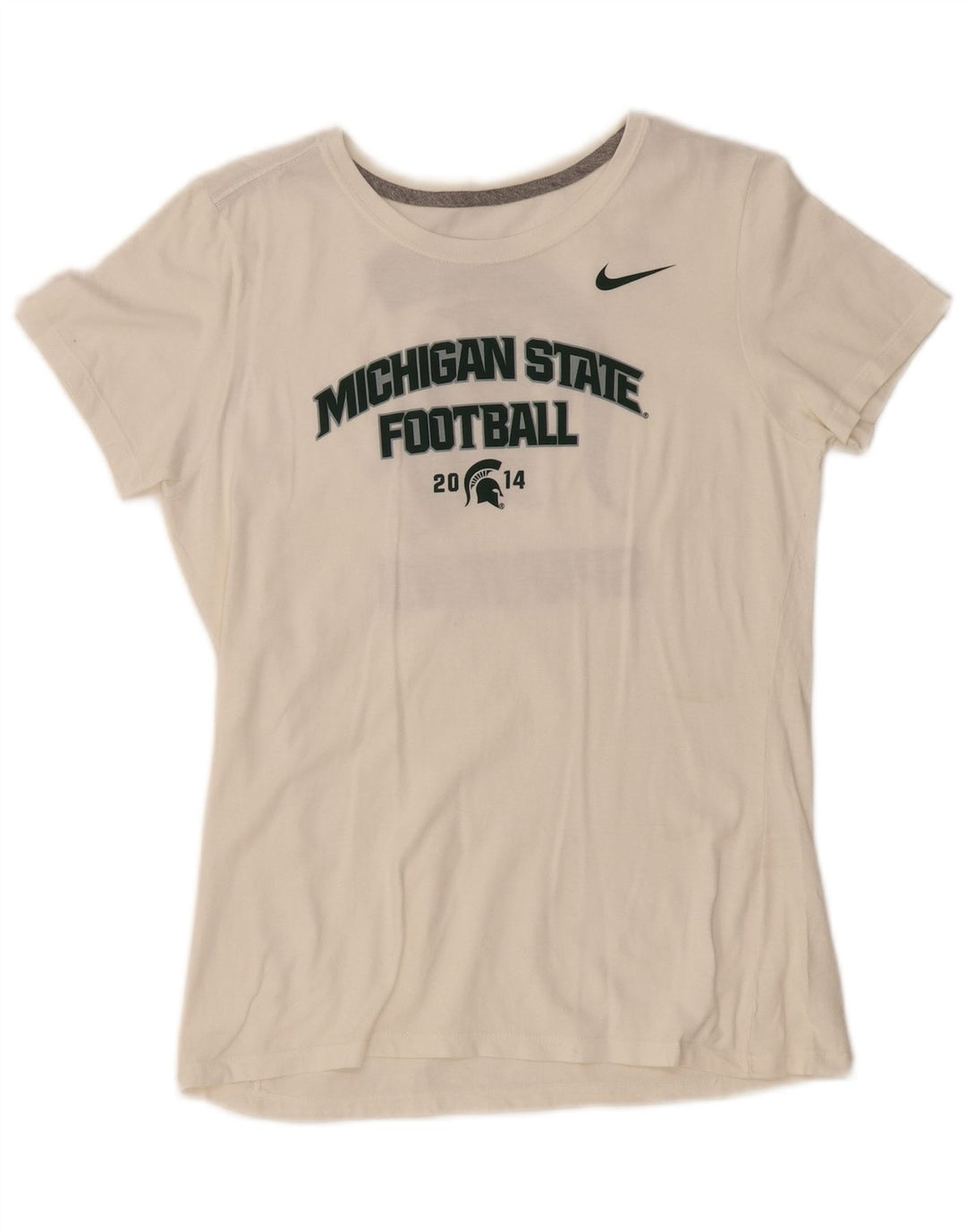 Tricou NIKE pentru femei Michigan State Graphic Top UK 12 Medium Off White