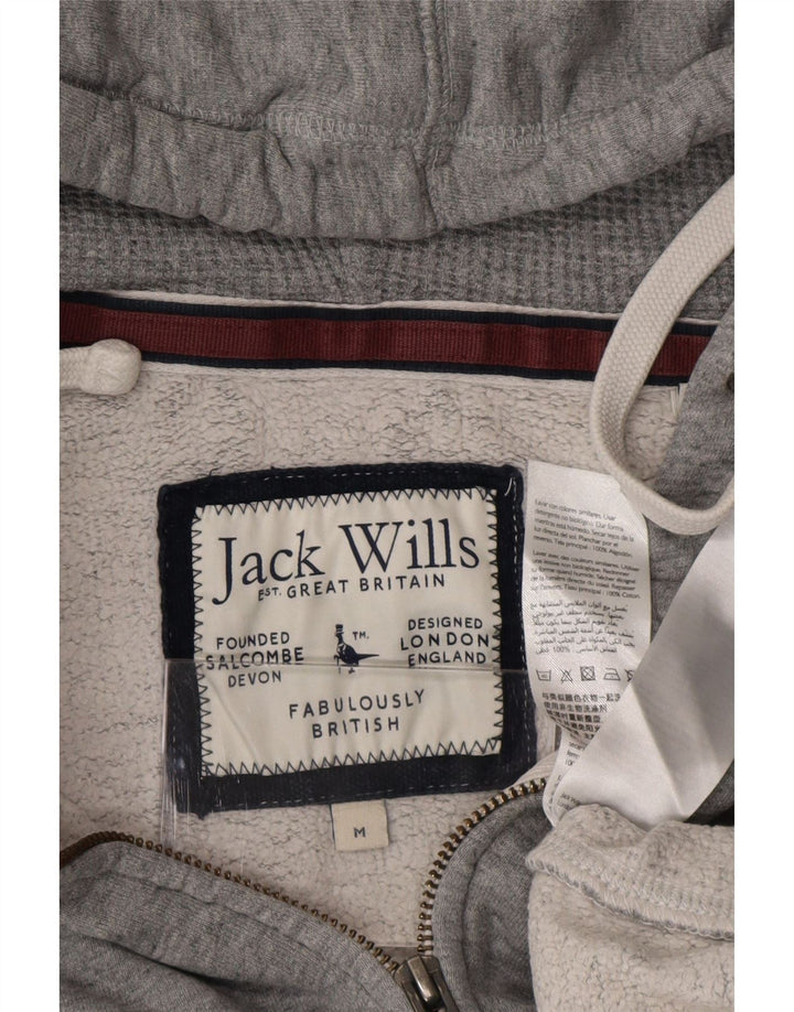 Pulover Jack Wills pentru bărbați, cu fermoar, bumbac, gri mediu