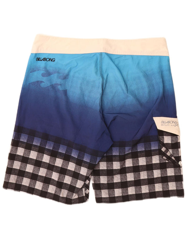 Pantaloni scurți de înot Billabong pentru bărbați, poliester cu carouri mari, albastre