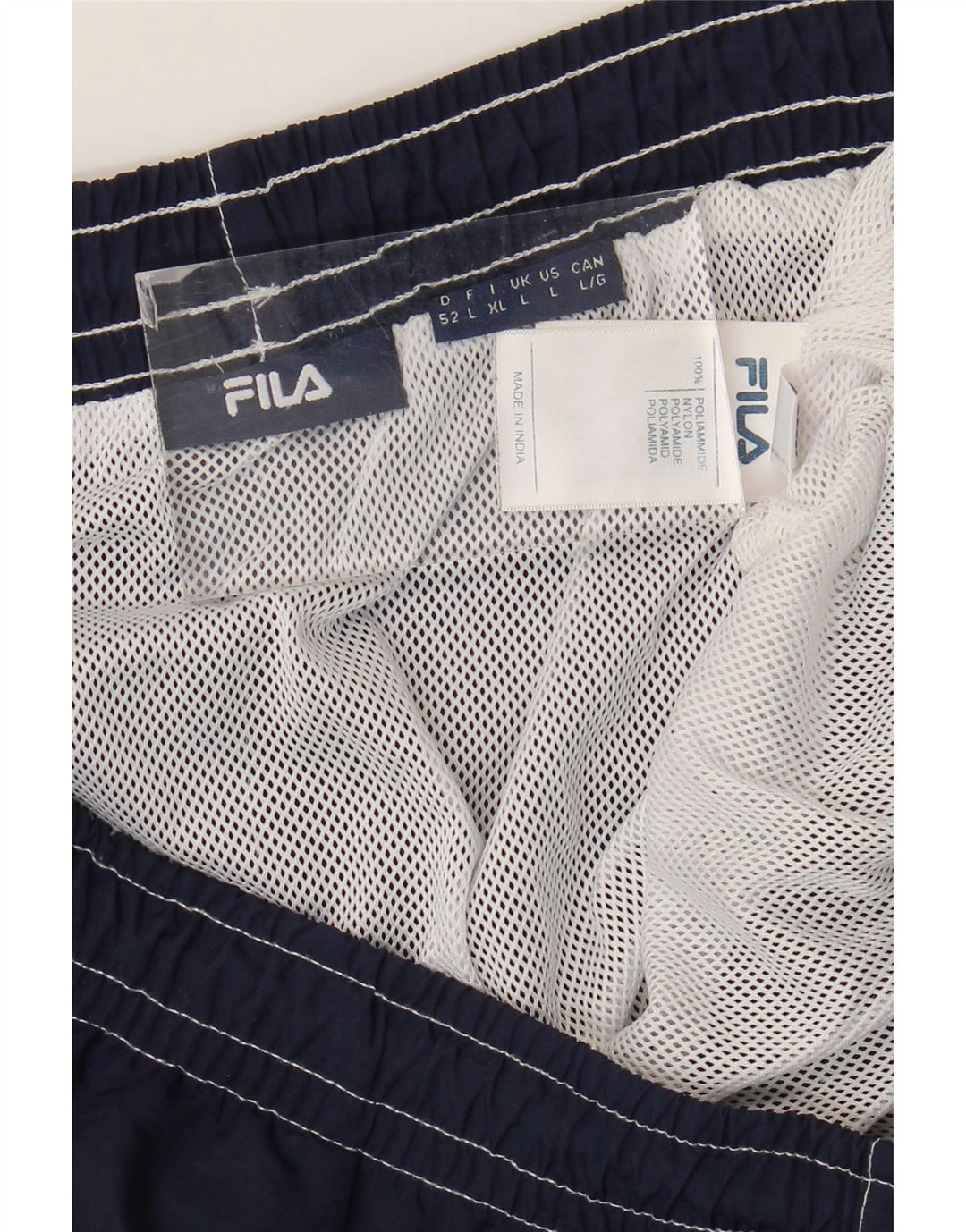 Pantaloni scurți sport cu grafică Fila pentru bărbați, mari, bleumarin, din poliamidă color bloc