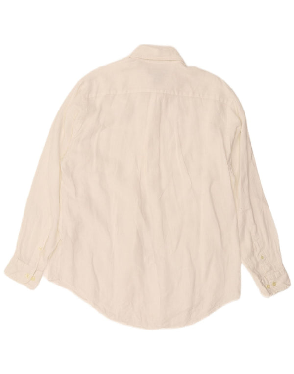 Brooks Brothers Mens Shirt Medium White Linen