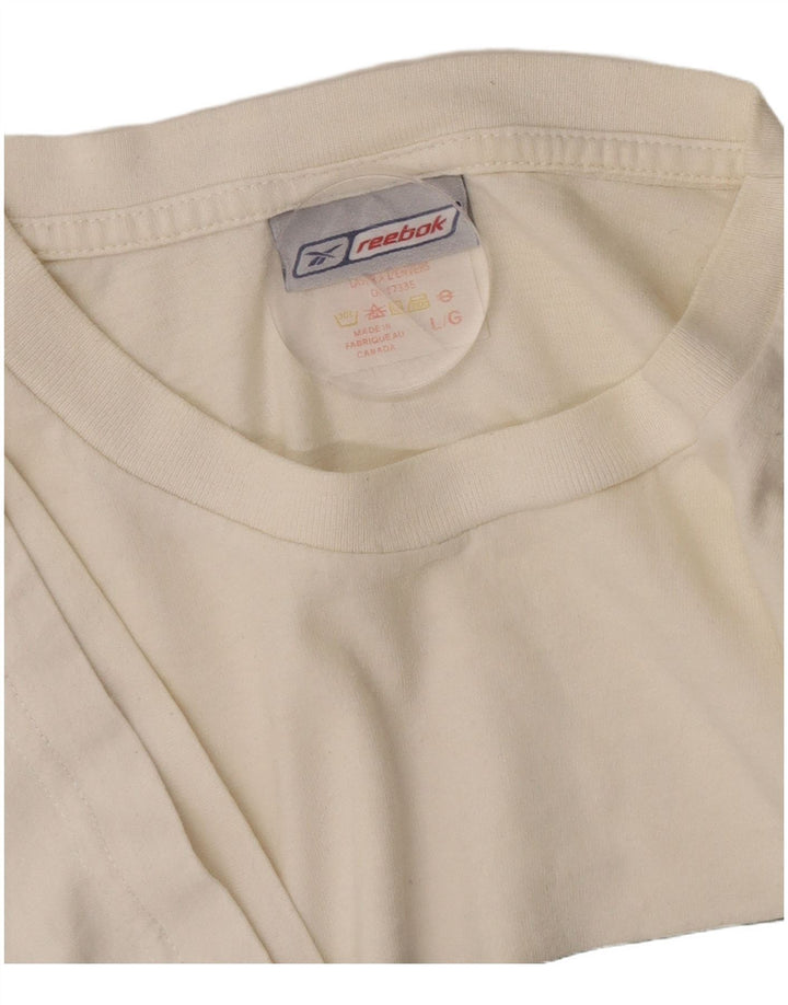 Tricou grafic pentru bărbați Reebok Top mare din bumbac alb