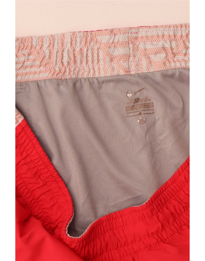 Pantaloni scurti sport Nike pentru femei UK 14 Medium Red Colorblock Poliester