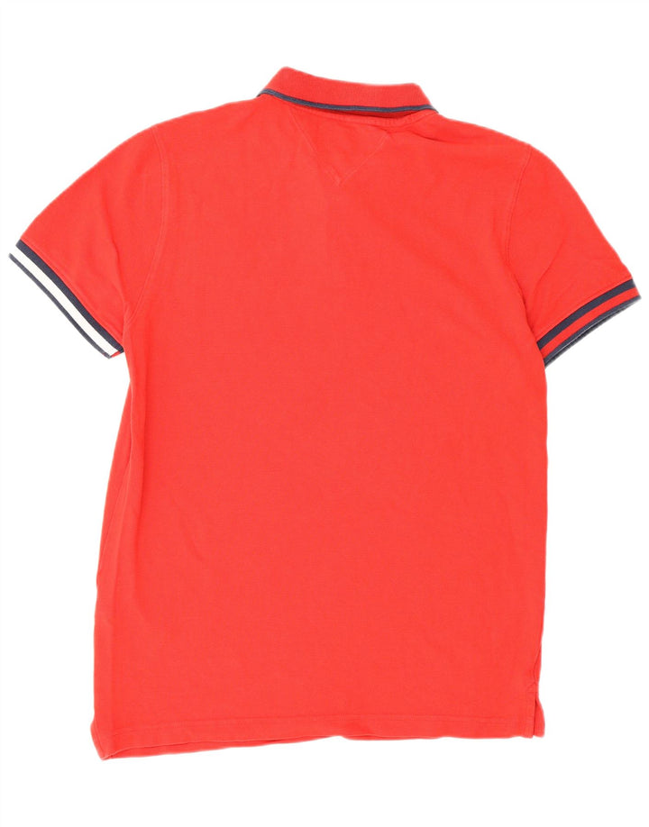 Tricou polo Tommy Hilfiger pentru bărbați, bumbac roșu mic