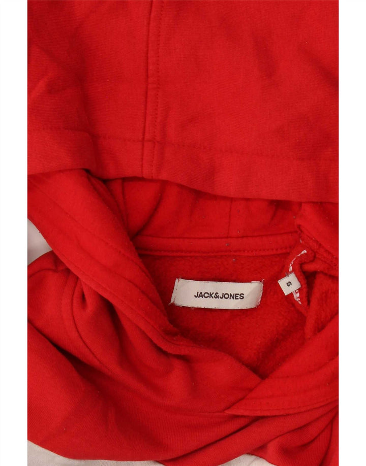 Jack & Jones Pulover cu capota cu grafic pentru bărbați, mic, multicolor